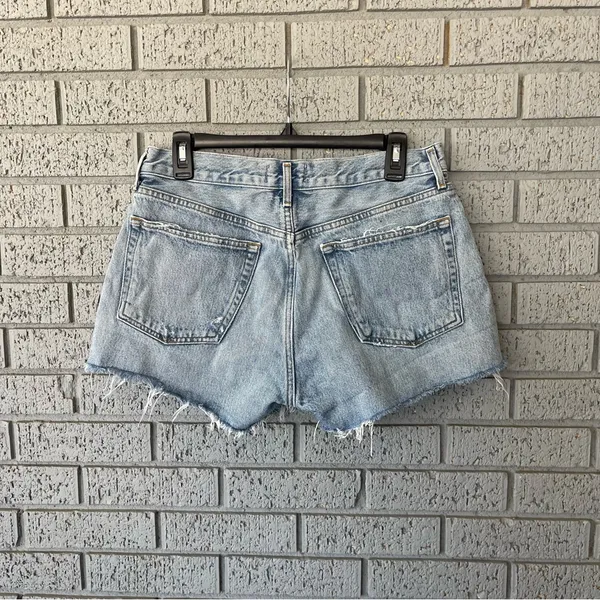 Agolde Parker Denim Shorts Distressed Light Wash Size 29 - Image 6
