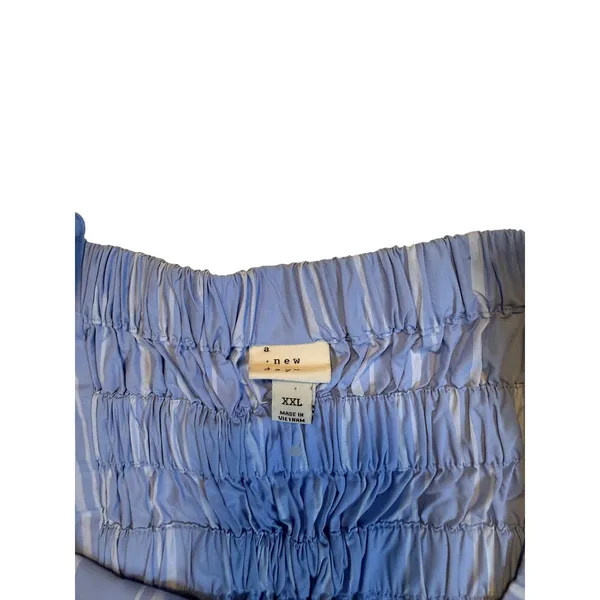 A New Day Plus Size Blue White Stripe Smocked Midi Sundress XXL - Image 4
