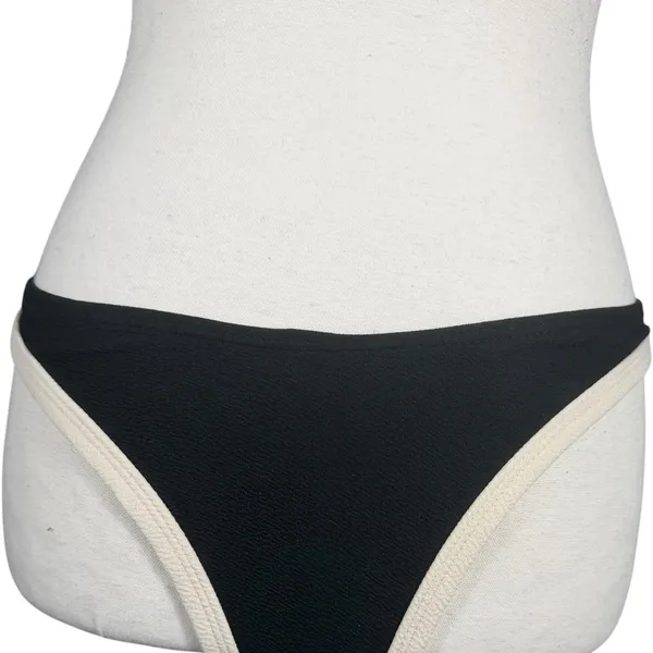 Boutique Black Cream Bikini Set Womens Small Underwire High Cut Thong Swimsuit - Image 16
