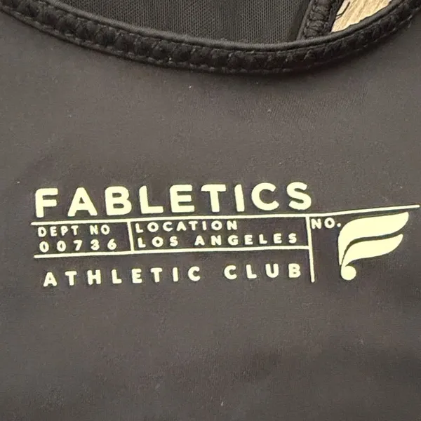 Fabletics Athletic Black Sports Bra Top small - Image 3