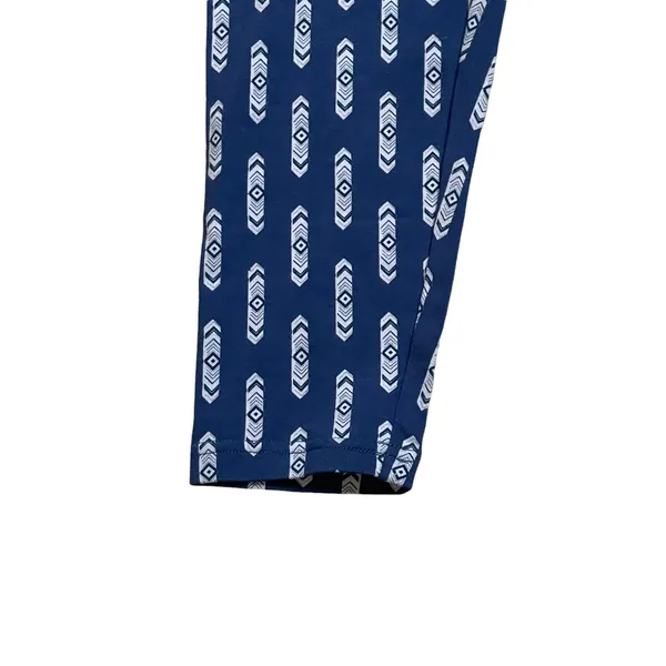 Matilda Jane Womens Lounge Yoga Pants Size Small Blue White Geometric‎ 29X24 - Image 3