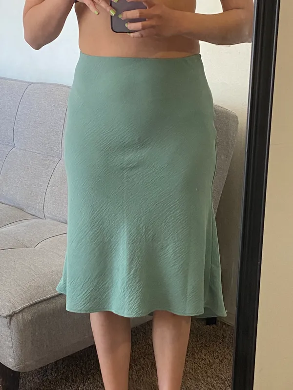 Green High Low Skirt - Image 3