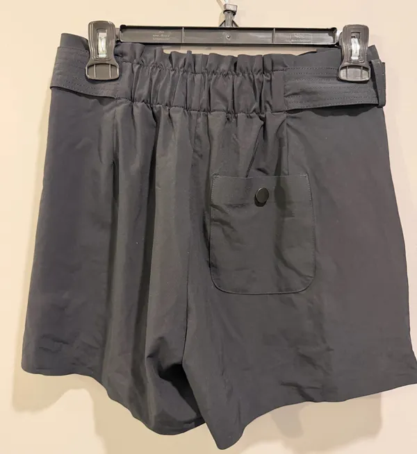 Athleta Tie Waist Paper Bag Waist Skyline Short II Black - Image 6