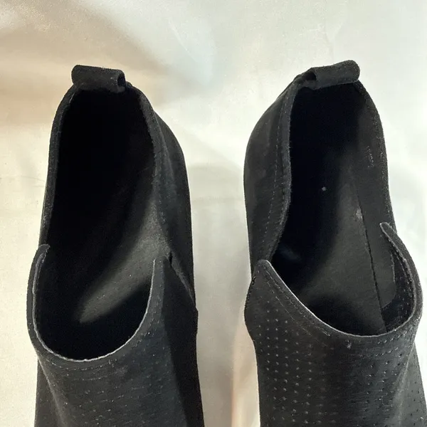 X-Appeal Black Suede Anklet Women's Shoes Size 10 Block 2.5" Heels - Image 3