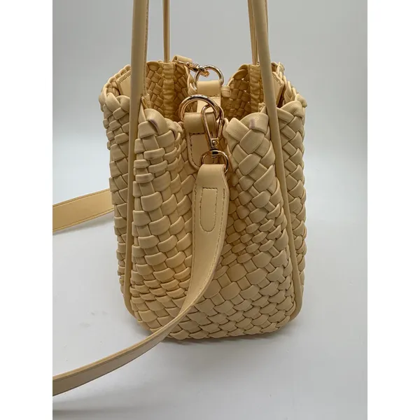 Anthropologie Hollace Mini Tote Woven Bucket Bag Womens Small - Image 3