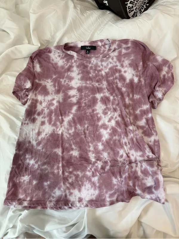 Lulu's Tie-Dye Joggers Set in Mauve and Cream - Image 2