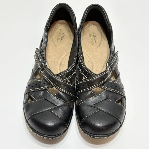 Clarks Women's Ashland Spin Q Leather Slip-on Loafers Shoes Size 8M - Image 7