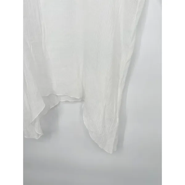 Spense White Gauzy‎ Tunic Top Size M Flowy Asymmetric Beachy Boho CoverUp Resort - Image 3