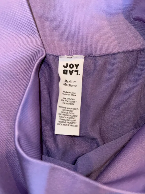 JoyLab Women's Seamless High-Waisted Workout Leggings in Purple - Image 2