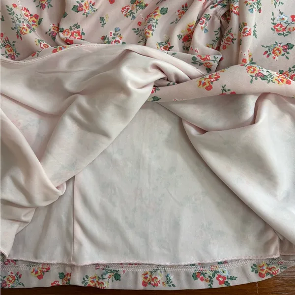 NWT Altar’d State Floral Side Ruche Puff Sleeve Mini Dress Sz Med 🍄 - Image 8