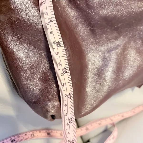 HOBO Burgundy Leather Shoulder Tote Bag Y2K Vintage Brown Slouchy - Image 8