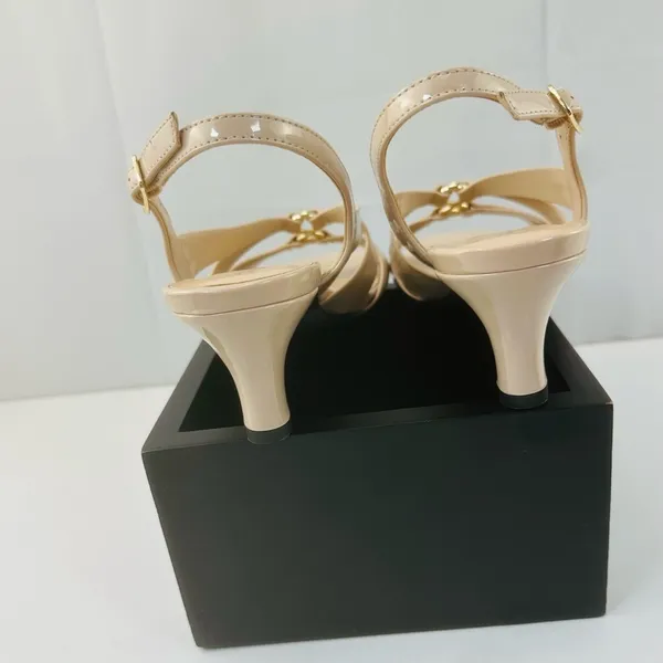 Easy Street Beige Strappy Heels - Image 4
