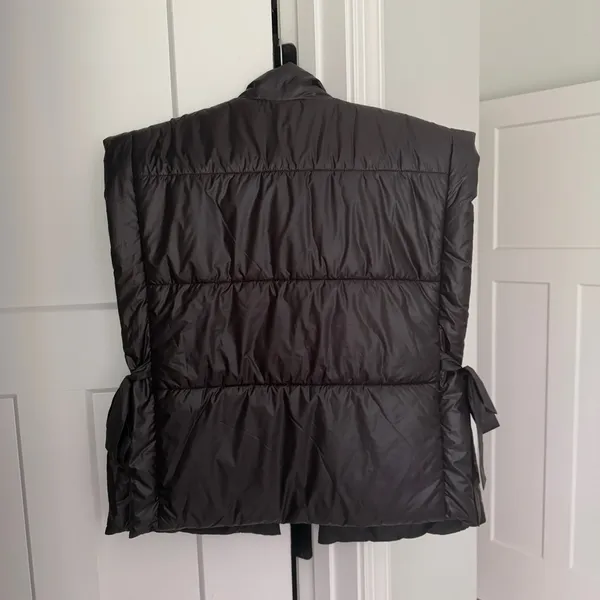 Pilcro By Anthropologie Black Tie‎ Side Packable Puffer Vest One Size - Image 6