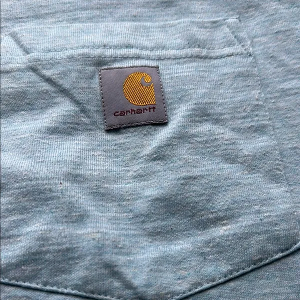 Carhartt Woman’s Blue Pocket T-Shirt - Image 3