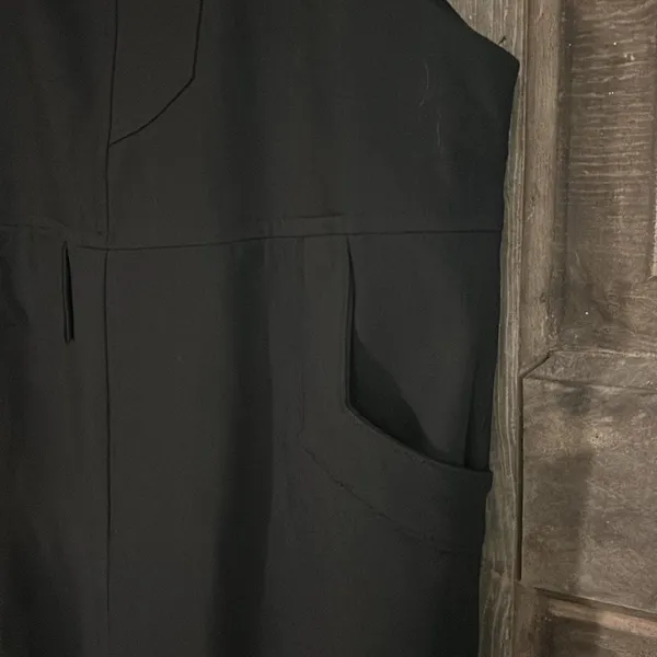 Papka Jumpsuit Black Size Medium Adjustable‎ Button Straps Pockets - Image 4