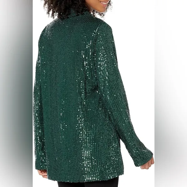 SHOW ME YOUR MUMU Women's‎ Dance Sequins Blazer in emerald green Size S - Image 2