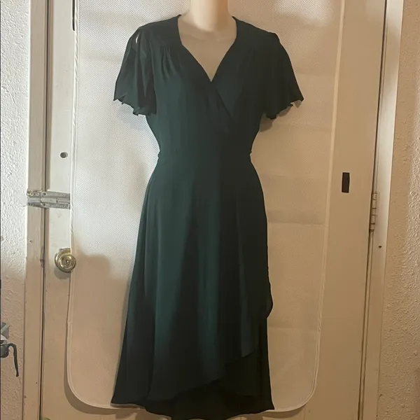 Lulu's Elegant Forest Green Midi Dress - Image 6