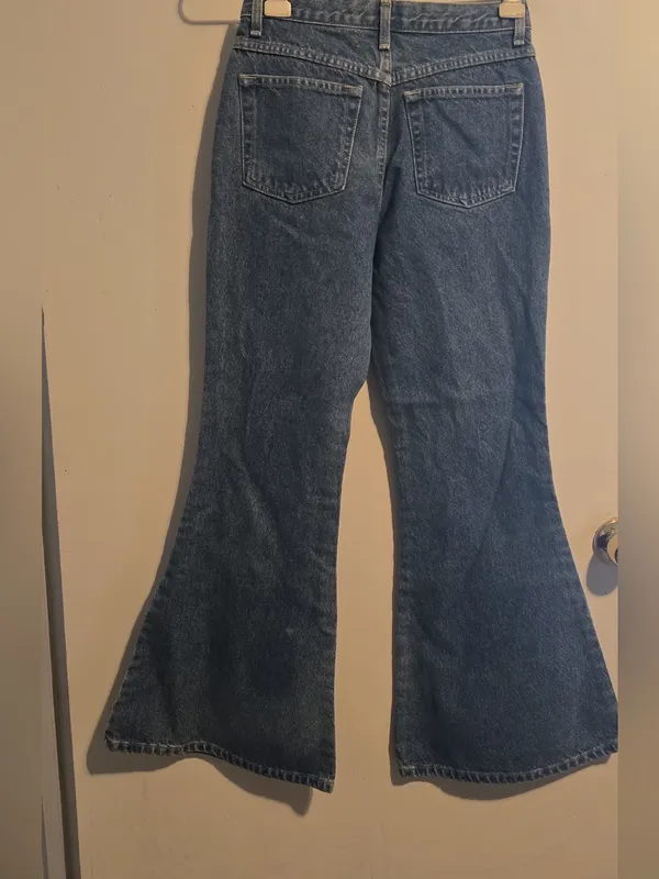 Rave 4 Real Deep Blue Flare Jeans Size 6 - Image 2