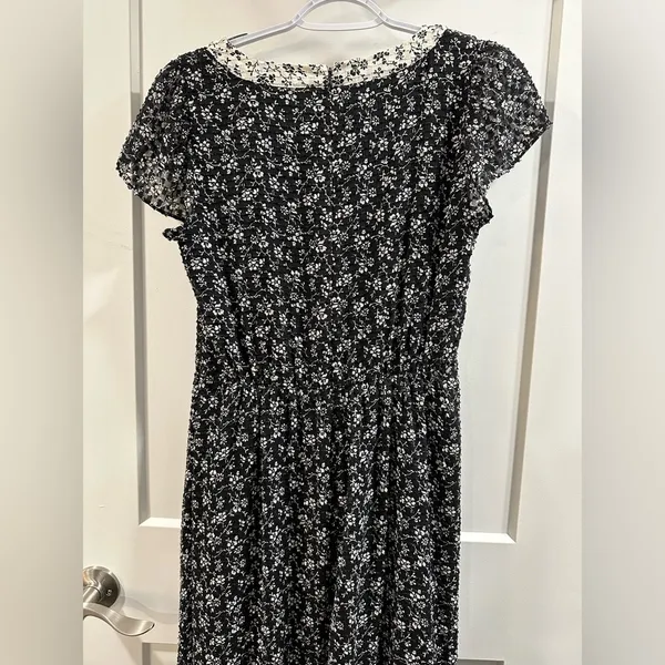 Floral Black and White Dress - Image 4