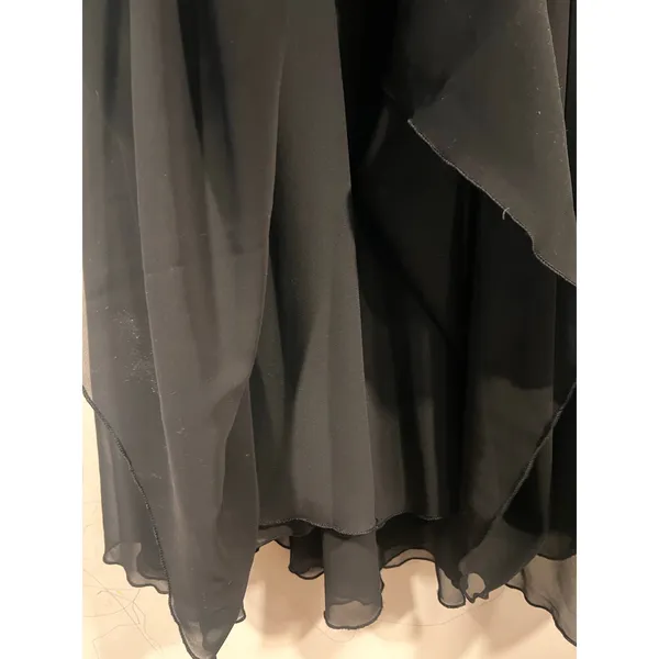 Boutique Women’s Chiffon Elegant Timeless Maxi Skirt Black Small - Image 3