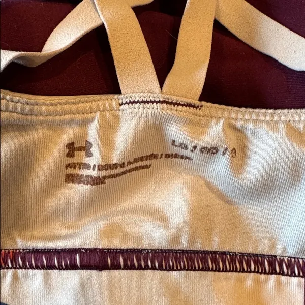 Under Armour Women's Purple and Gray Sports Bra Size Large, Sewn in Cups - Image 5