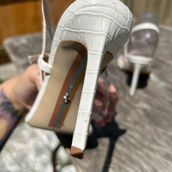 Sam Edelman Women's Doran Heeled Sandal‎ size 9 white - Image 5
