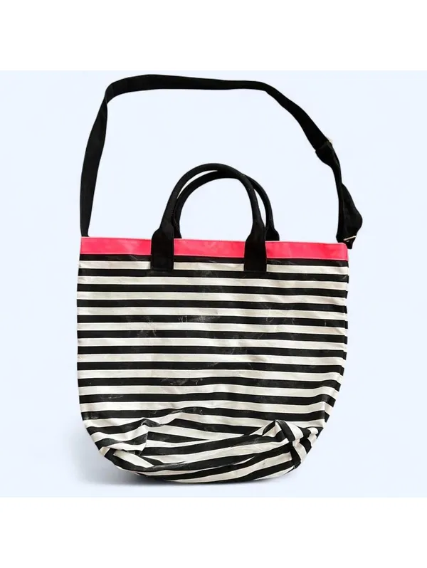 Vintage Y2K Victoria’s Secret Pink Striped Tote Bag Beach Shoulder Bag 💗 - Image 6