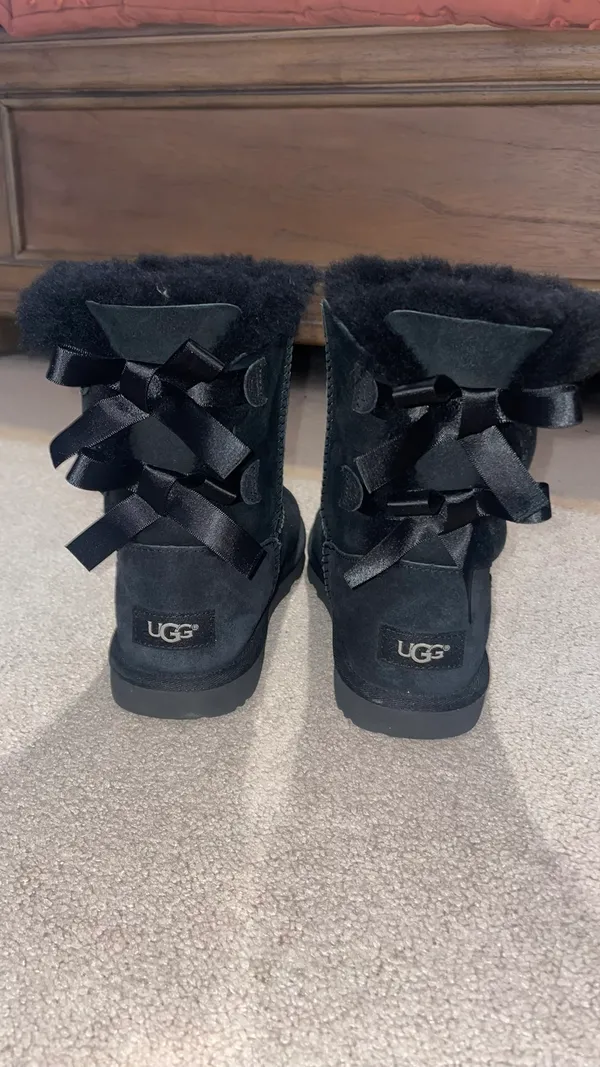 Black Bow UGG Bailey Boots - Image 2