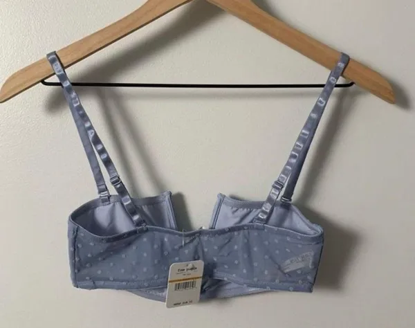 Free People NWT! Intimately The Rain Bra Bralette Blue Swiss Dot - Image 3