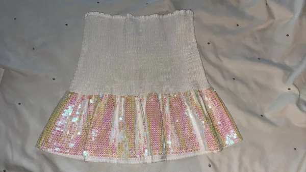 Queen of Sparkles White Sequin Skirt - Image 3