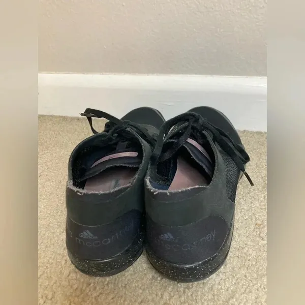 Adidas X Stella McCartney Black Paneled Mesh Shoes Size 9 - Image 5