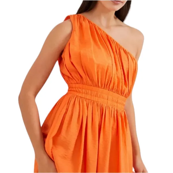 French Connection Faron Dress Womens Size 2 One Shoulder Midi Party Going Out - Image 5