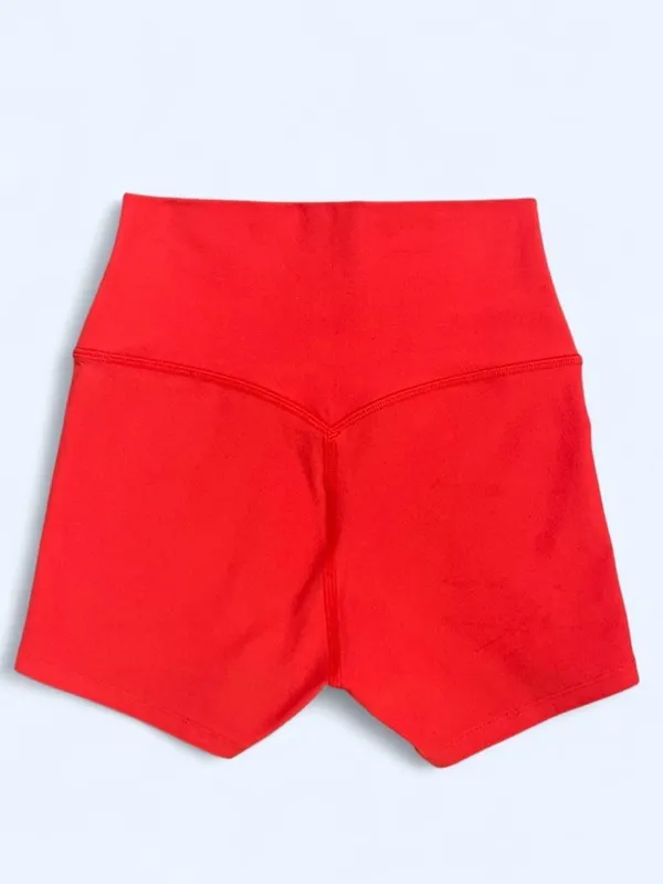 Alo Yoga 2.5” Airbrush high-waist Red Biker Shorts activewear yoga Pilates gym - Image 5