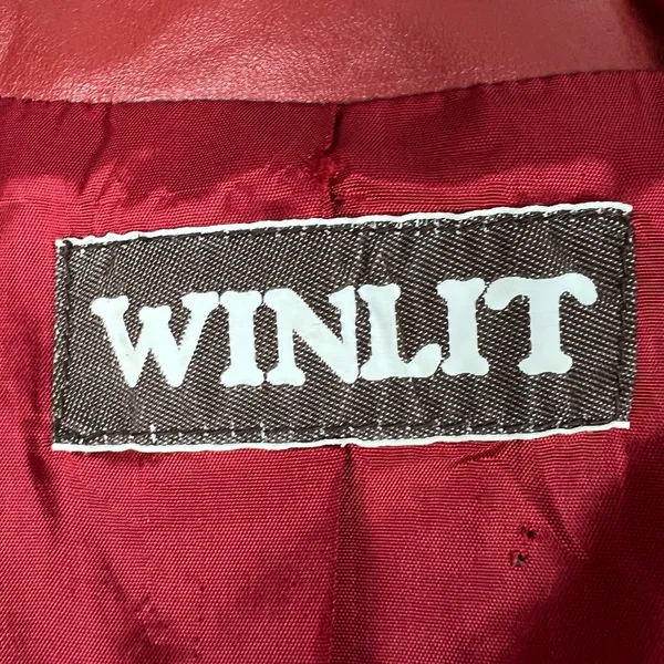 Vintage WINLIT Leather Jacket Womens Small M Red Rust Mod Gogo Hipster 1960s‎ 13 - Image 13
