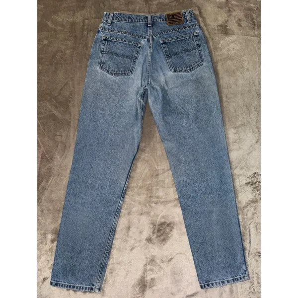VTG Ralph Lauren Jeans Womens Distressed‎ Blue RL Light Wash Polo Jeans Co Sz 10 - Image 5