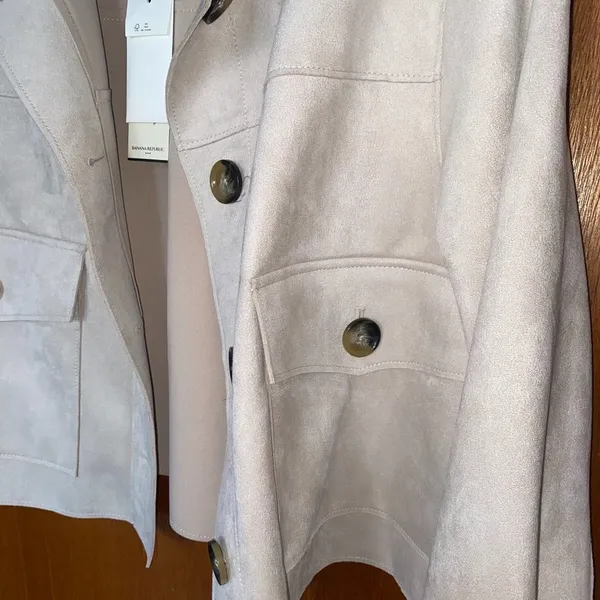 Tan Vegan Suede Jacket - Image 3