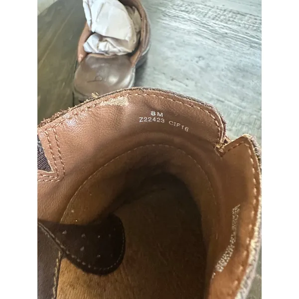 BOC Born Concept Telesto Z22423 Brown Leather Clogs Mules Women's 8M StuddedGUC - Image 8