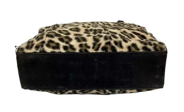 METROSTYLE Leopard Faux Fur Mini Tote - Image 4
