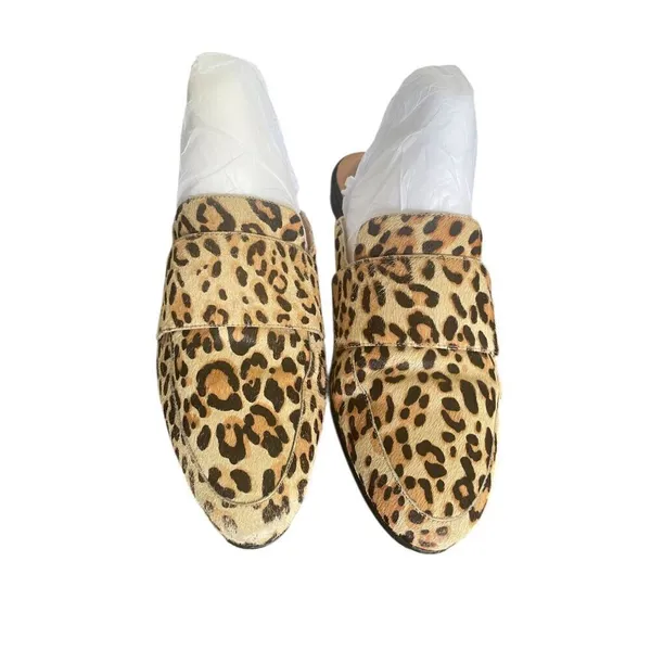 Halogen Violet Leopard Calf Hair Mules Size 8.5M - Image 8