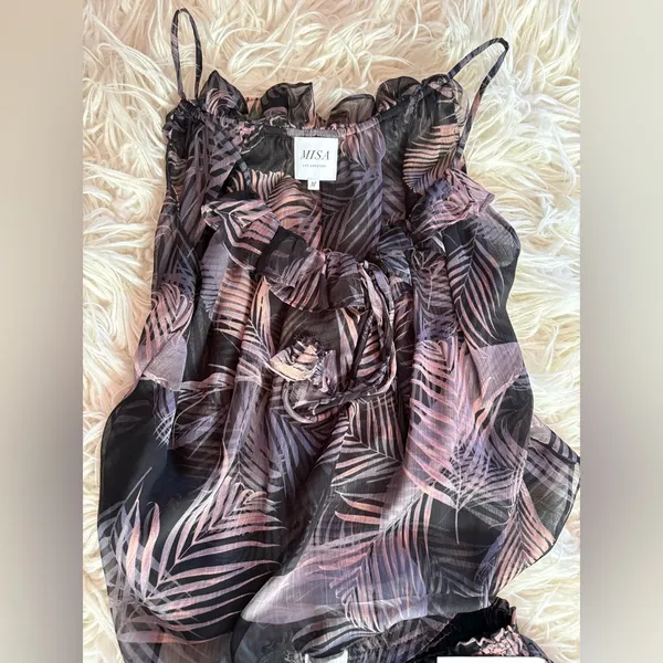 NWT MISA Los Angeles Palma Set San Miguel Palm Ruffle Skirt & Top Medium Revolve - Image 3