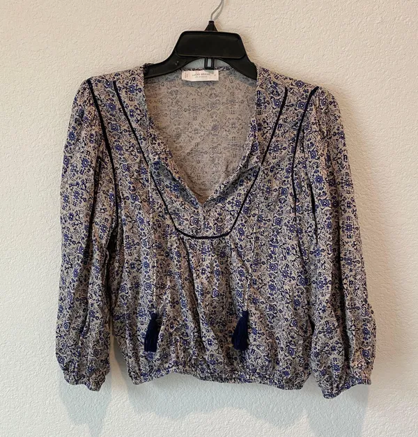 Lucky Brand Floral Peasant Blouse - Image 3