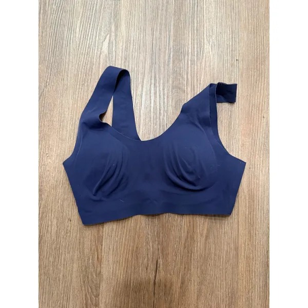 Aerie Smoothez Navy Blue‎ Seamless Bralette Molded Cup Scoop Neck Womens XS - Image 3