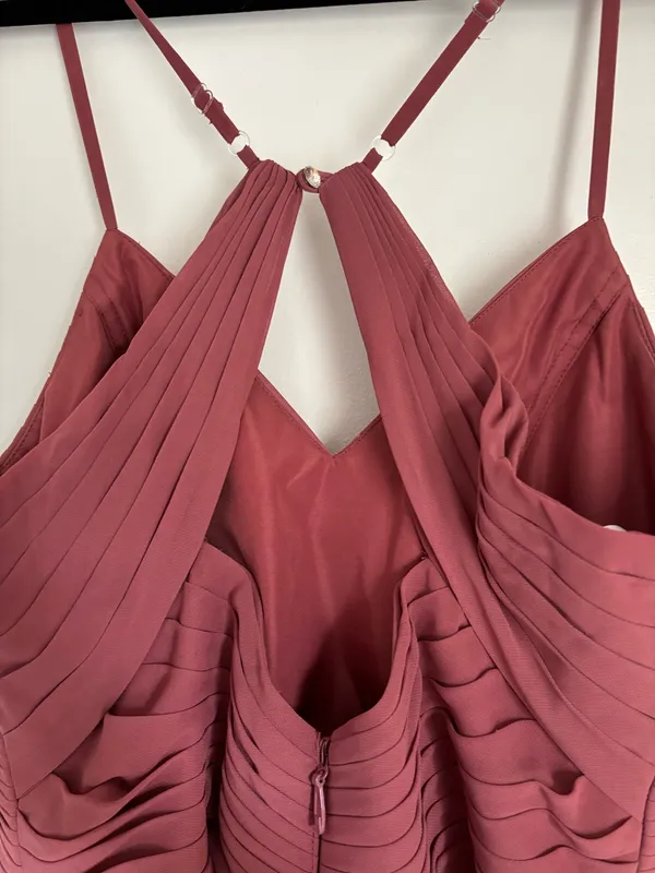 Azazie Bridesmaid Dress Dessert Rose Haleigh - Image 2