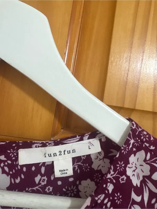 Nordstrom Size Large Purple Floral Preppy Tank Top - Image 5