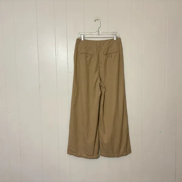 Madewell The Harlow Wide Leg Pants Drapey Twill Tan Khaki Size 6 High Rise - Image 6