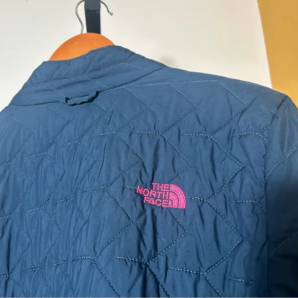 The North Face Tamburello Insulated Jacket Quilted Puffer Coat Blue Pink Size XL - Image 5