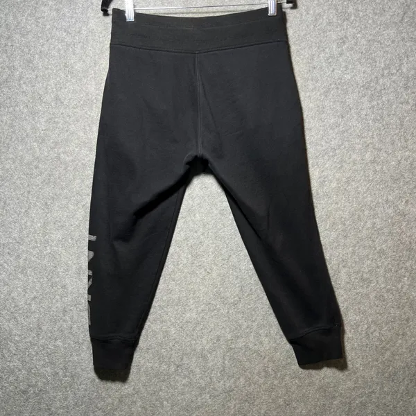 DKNY‎ Sport Womens Black Fleece Joggers Logo Graphic Sweatpants Size Small - Image 7
