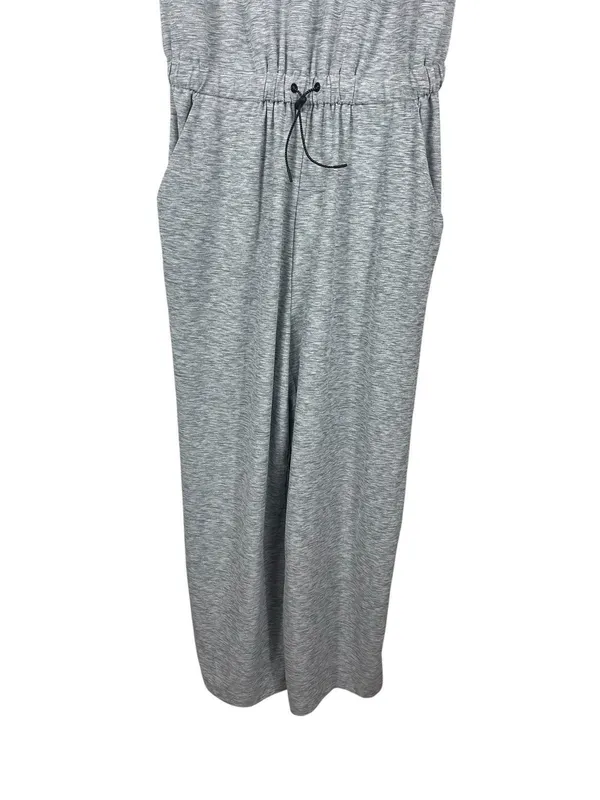 Old Navy Active Breathe ON Jumpsuit Gray Sleeveless Cropped Wide Leg S NWT - Image 5
