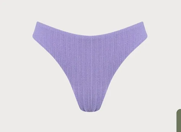 Berlook Purple Solid Textured Bikini Bottom - Image 5