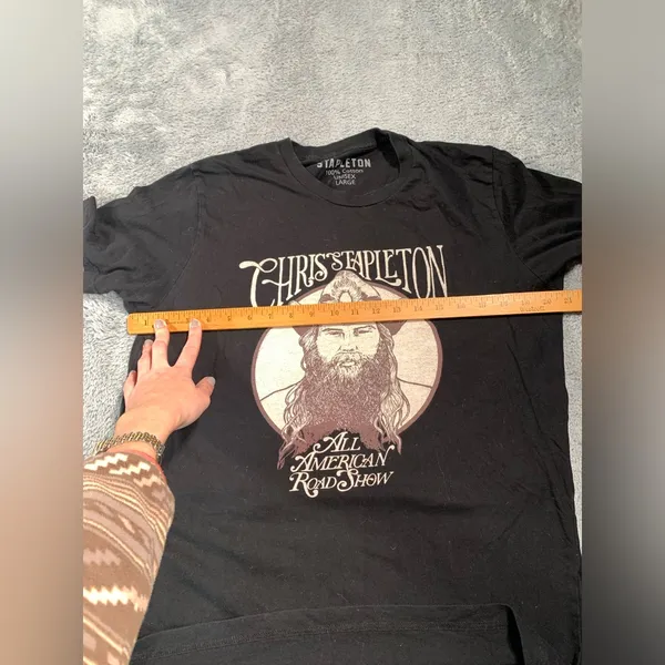 Chris Stapleton all American road show large tee Black - Image 4